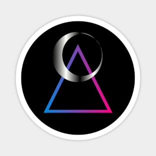 Neon moon triangle Magnet